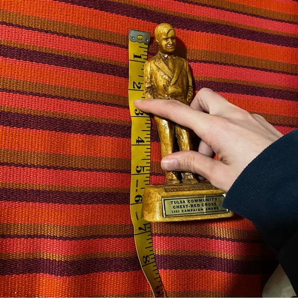 Vintage Will Rogers statue figurine tulsa community chest-red cross 1963 as is - Picture 13 of 16